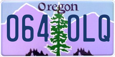 OR license plate 064OLQ