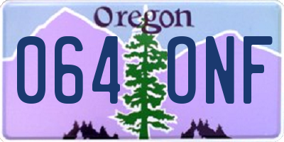 OR license plate 064ONF