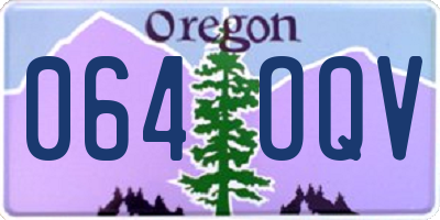 OR license plate 064OQV