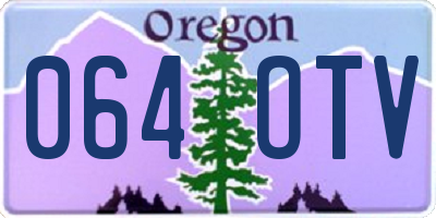 OR license plate 064OTV