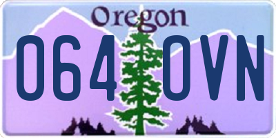 OR license plate 064OVN