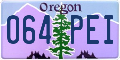 OR license plate 064PEI