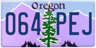 OR license plate 064PEJ