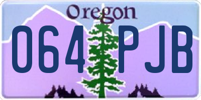 OR license plate 064PJB