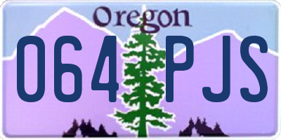 OR license plate 064PJS