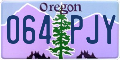 OR license plate 064PJY