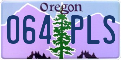 OR license plate 064PLS