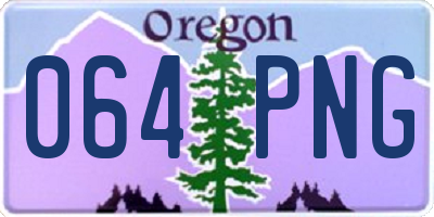 OR license plate 064PNG