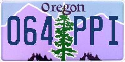 OR license plate 064PPI