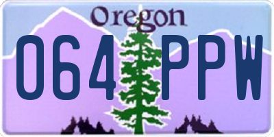OR license plate 064PPW