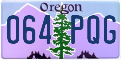 OR license plate 064PQG