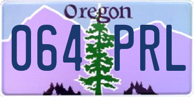OR license plate 064PRL