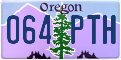 OR license plate 064PTH