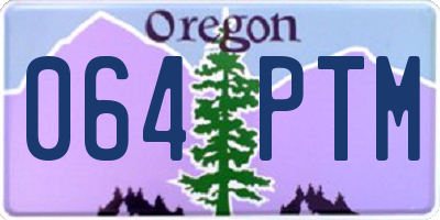 OR license plate 064PTM