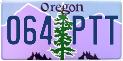 OR license plate 064PTT