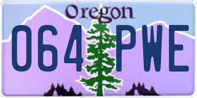 OR license plate 064PWE