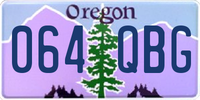 OR license plate 064QBG