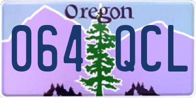 OR license plate 064QCL