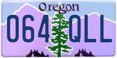 OR license plate 064QLL