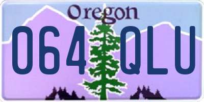 OR license plate 064QLU