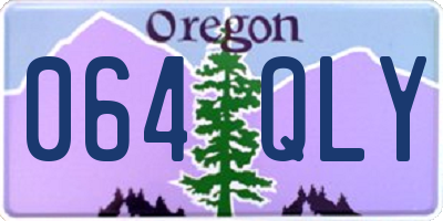 OR license plate 064QLY