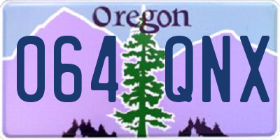 OR license plate 064QNX