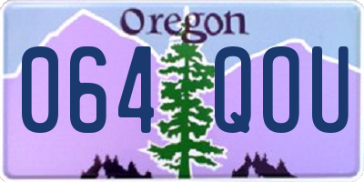 OR license plate 064QOU