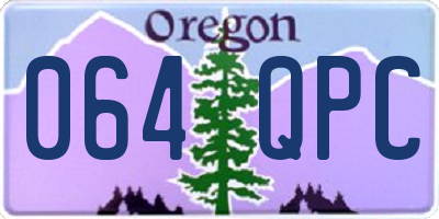 OR license plate 064QPC