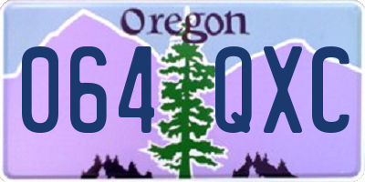 OR license plate 064QXC