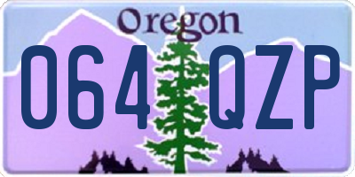 OR license plate 064QZP