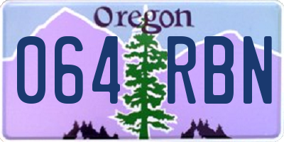 OR license plate 064RBN