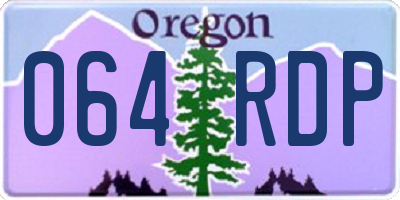 OR license plate 064RDP