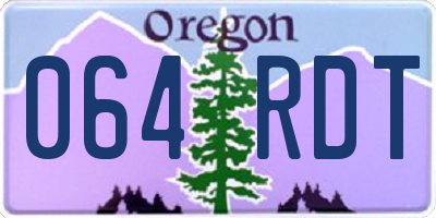 OR license plate 064RDT