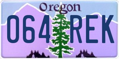 OR license plate 064REK