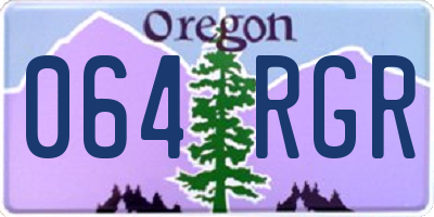 OR license plate 064RGR