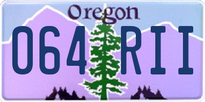 OR license plate 064RII