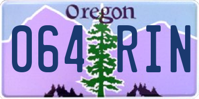 OR license plate 064RIN
