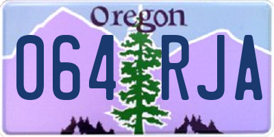 OR license plate 064RJA