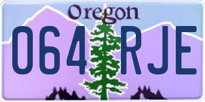 OR license plate 064RJE