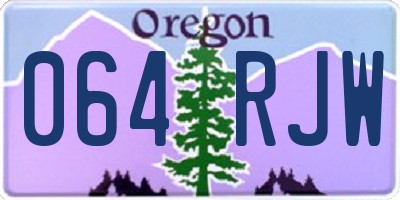 OR license plate 064RJW
