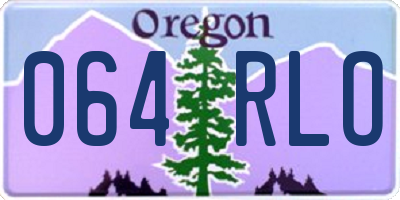 OR license plate 064RLO