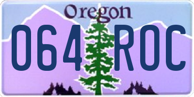 OR license plate 064ROC