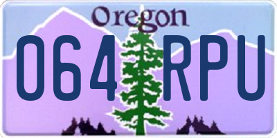OR license plate 064RPU