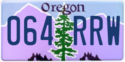 OR license plate 064RRW