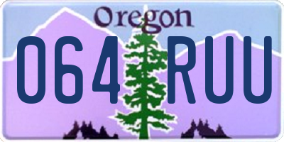 OR license plate 064RUU