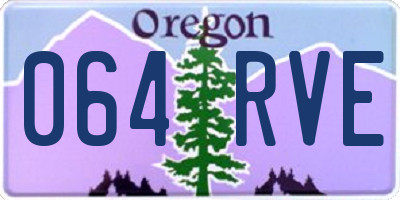 OR license plate 064RVE