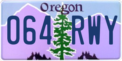 OR license plate 064RWY