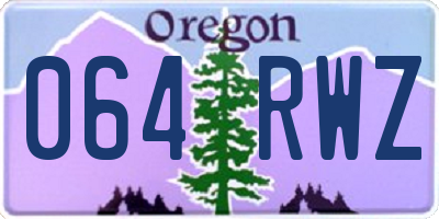 OR license plate 064RWZ