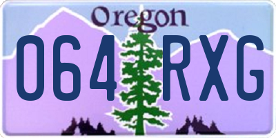 OR license plate 064RXG