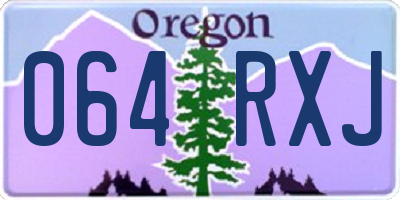 OR license plate 064RXJ